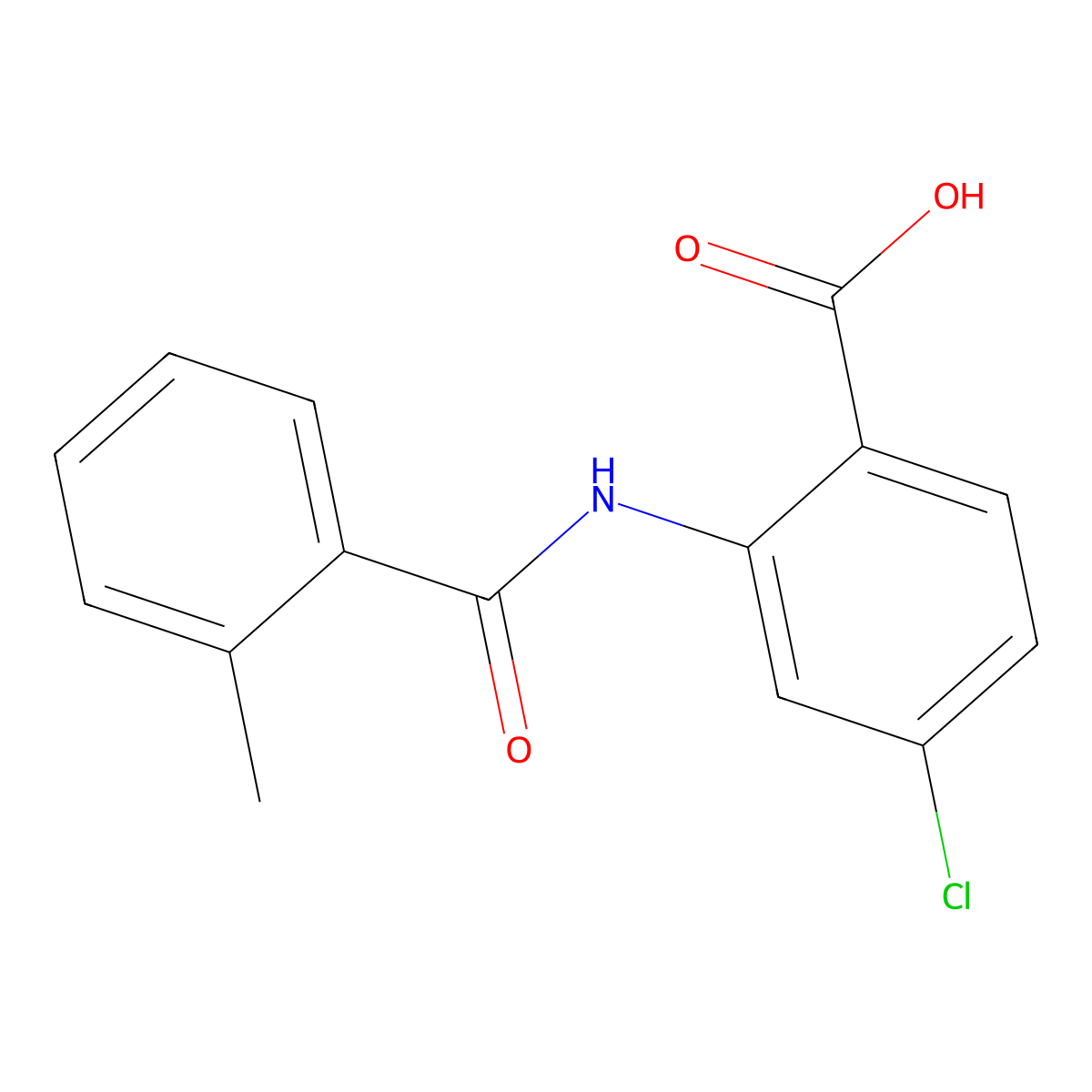 4-Chloro-2-(2-methylbenzamido)benzoic acid molecular structure, CAS 719282-14-1