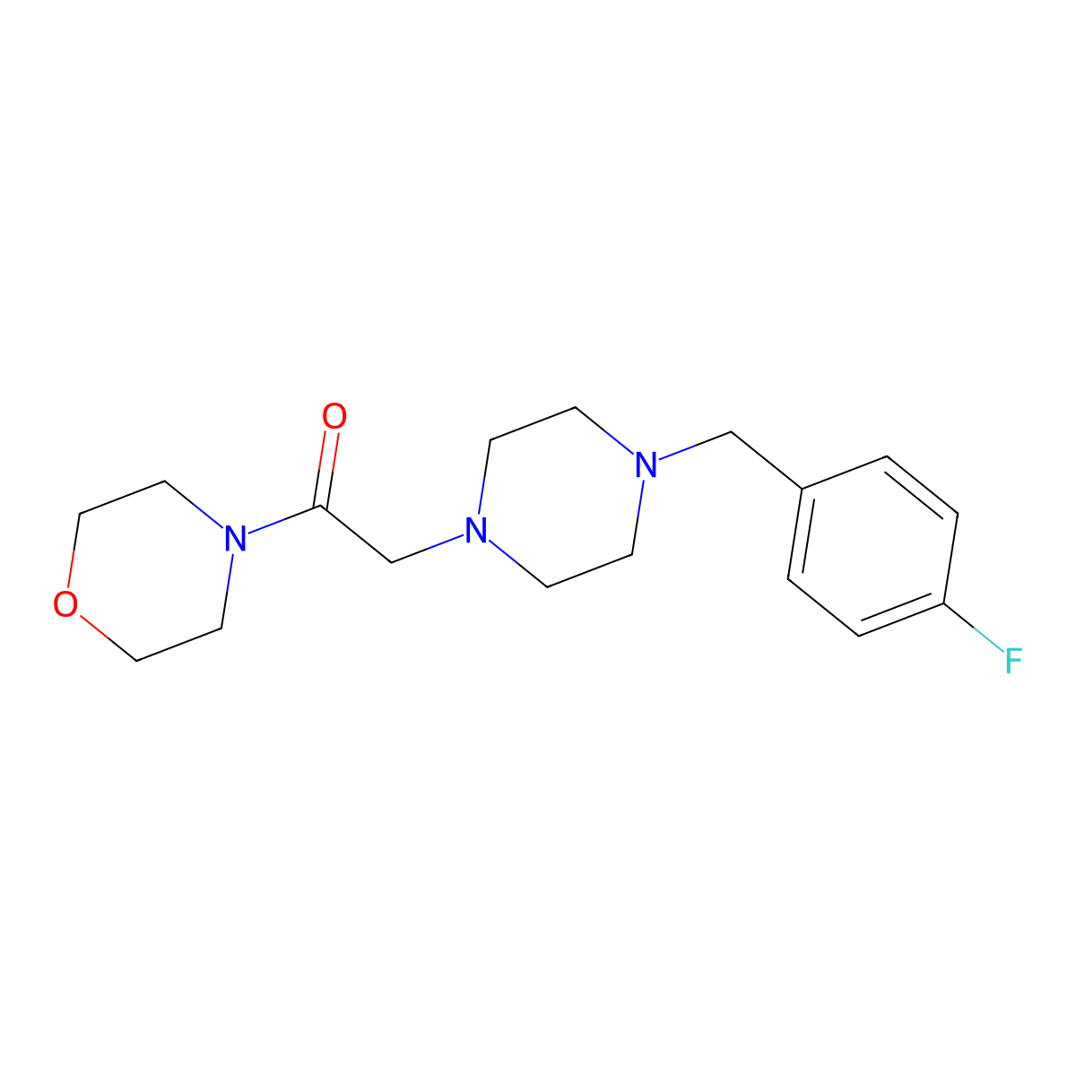 2-[4-(4-Fluorobenzyl)piperazino]-1-morpholino-1-ethanone molecular structure, CAS 719286-45-0