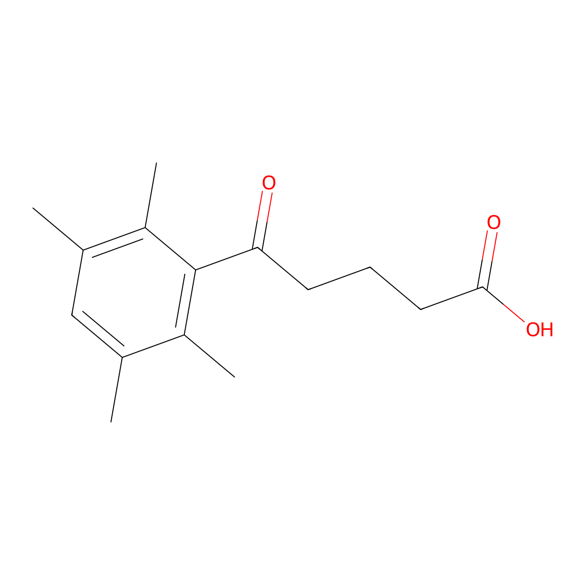 5-(2,3,5,6-Tetramethylphenyl)-5-oxovaleric acid molecular structure, CAS 719295-43-9