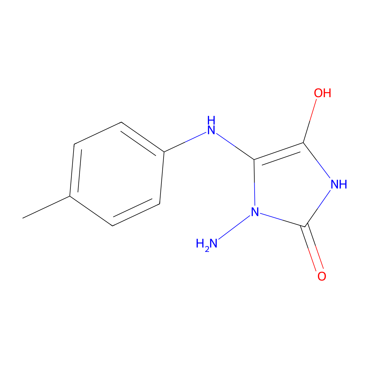 1-Amino-4-hydroxy-5-[(4-methylphenyl)amino]-4-imidazolin-2-one molecular structure, CAS 719295-68-8