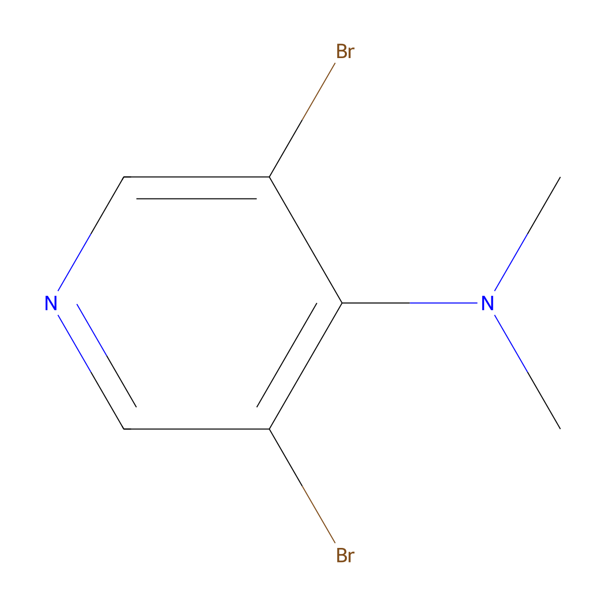 3,5-Dibromo-N,N-dimethylpyridin-4-amine molecular structure, CAS 719304-45-7