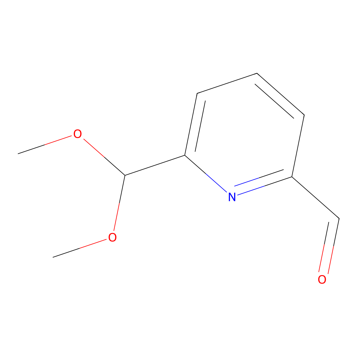 6-(Dimethoxymethyl)pyridine-2-carbaldehyde molecular structure, CAS 719307-19-4