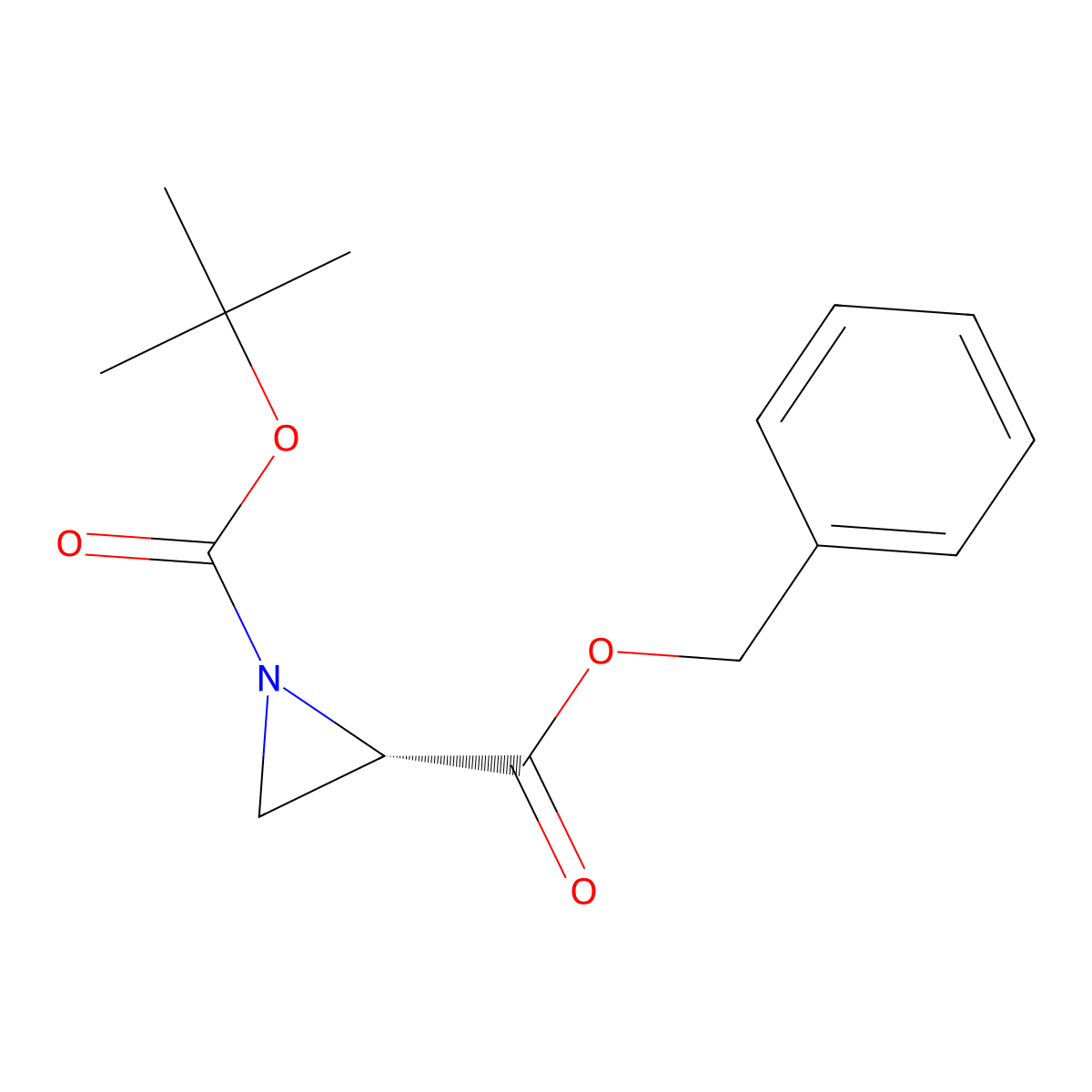 2-Methylpropan-2-yl (2S)-2-[(benzyloxy)carbonyl]aziridine-1-carboxylate molecular structure, CAS 719307-84-3