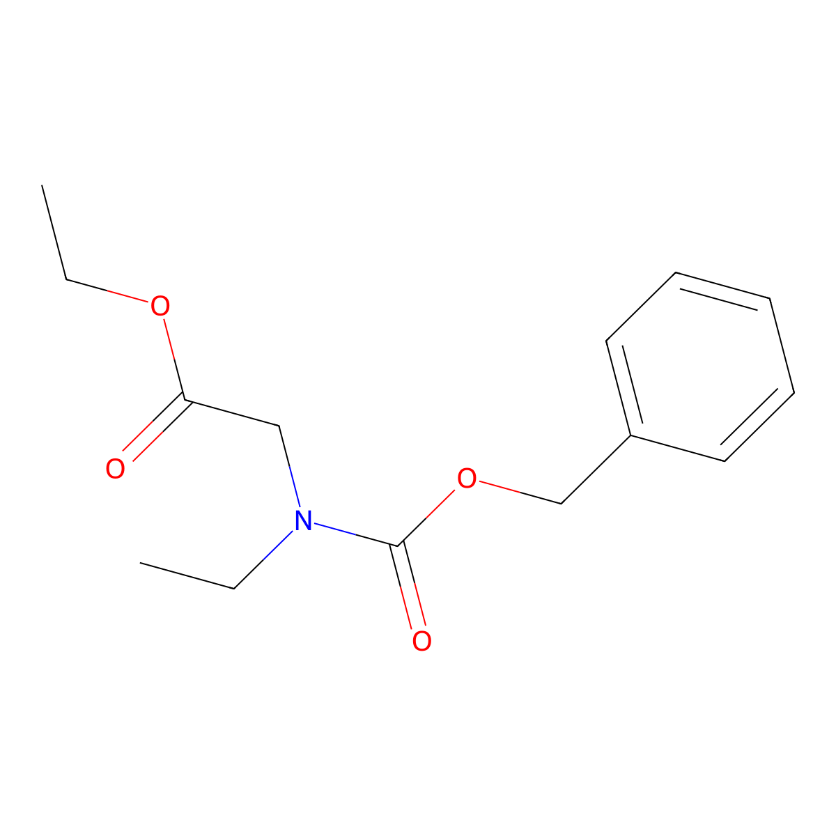 Ethyl 2-((benzyloxycarbonyl)(ethyl)amino)acetate molecular structure, CAS 71931-17-4