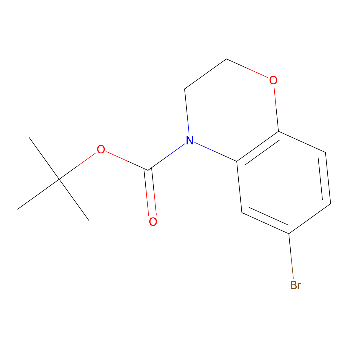 tert-Butyl 6-bromo-2H-benzo[b][1,4]oxazine-4(3H)-carboxylate molecular structure, CAS 719310-31-3