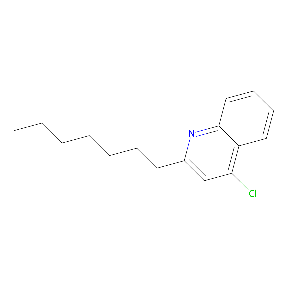 4-Chloro-2-heptylquinoline molecular structure, CAS 71932-12-2