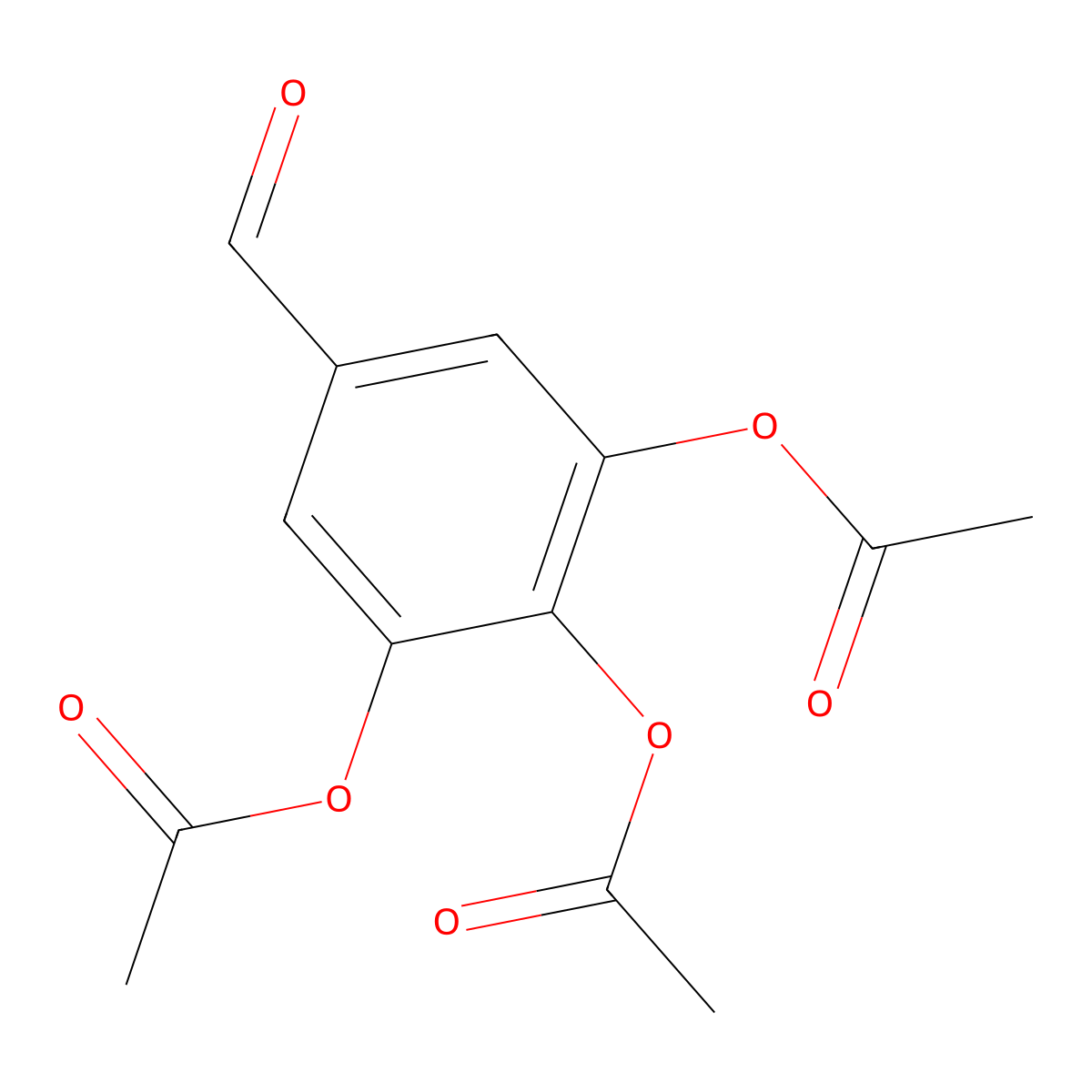 5-Formylbenzene-1,2,3-triyl triacetate molecular structure, CAS 71932-18-8