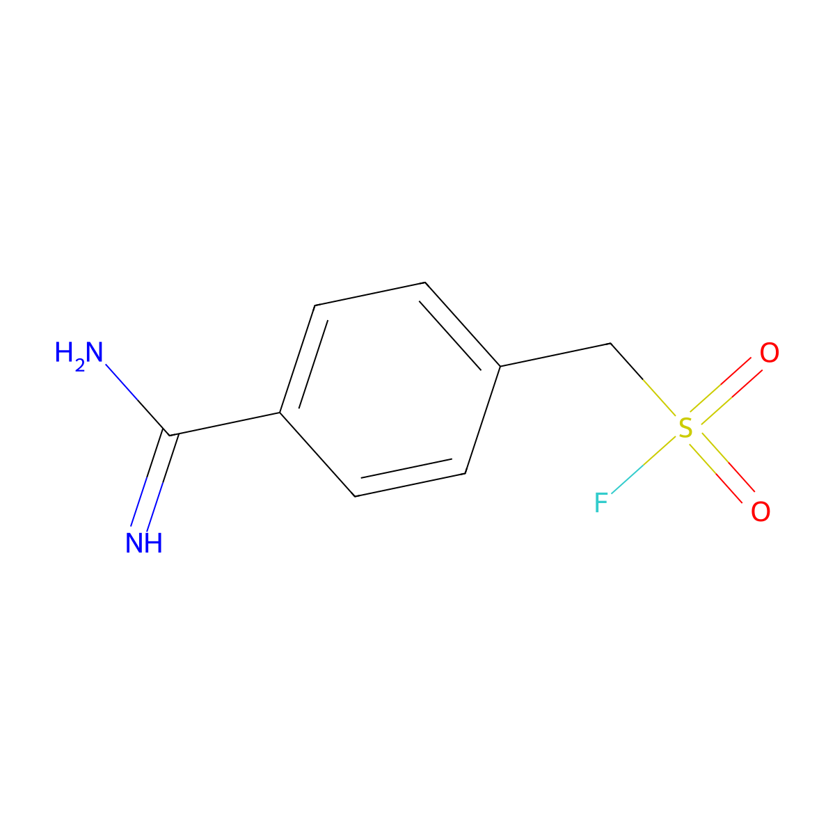 (4-Amidinophenyl)methanesulfonyl fluoride molecular structure, CAS 71933-13-6