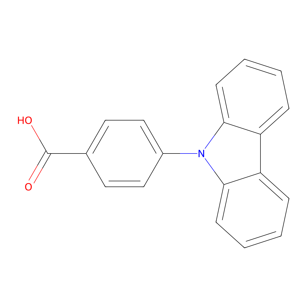 4-(9H-CarbaZol-9-yl)benZoic acid molecular structure, CAS 71935-21-2