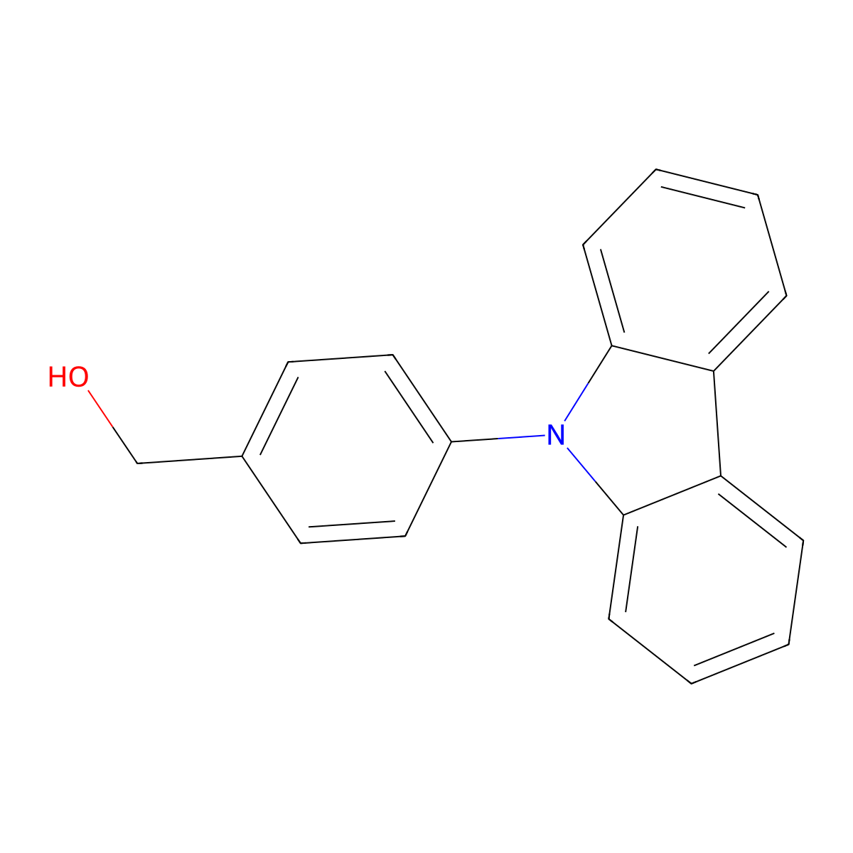 (4-(9h-Carbazol-9-yl)phenyl)methanol molecular structure, CAS 71935-22-3