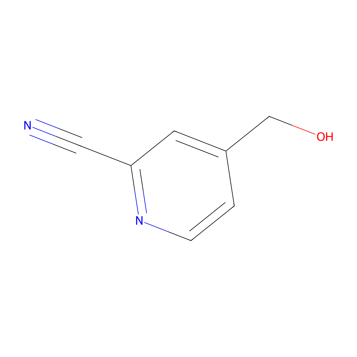 4-(Hydroxymethyl)pyridine-2-carbonitrile molecular structure, CAS 71935-32-5