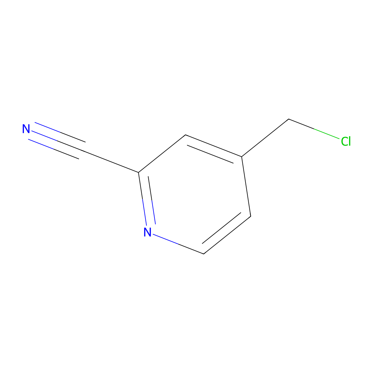 4-(Chloromethyl)pyridine-2-carbonitrile molecular structure, CAS 71935-33-6