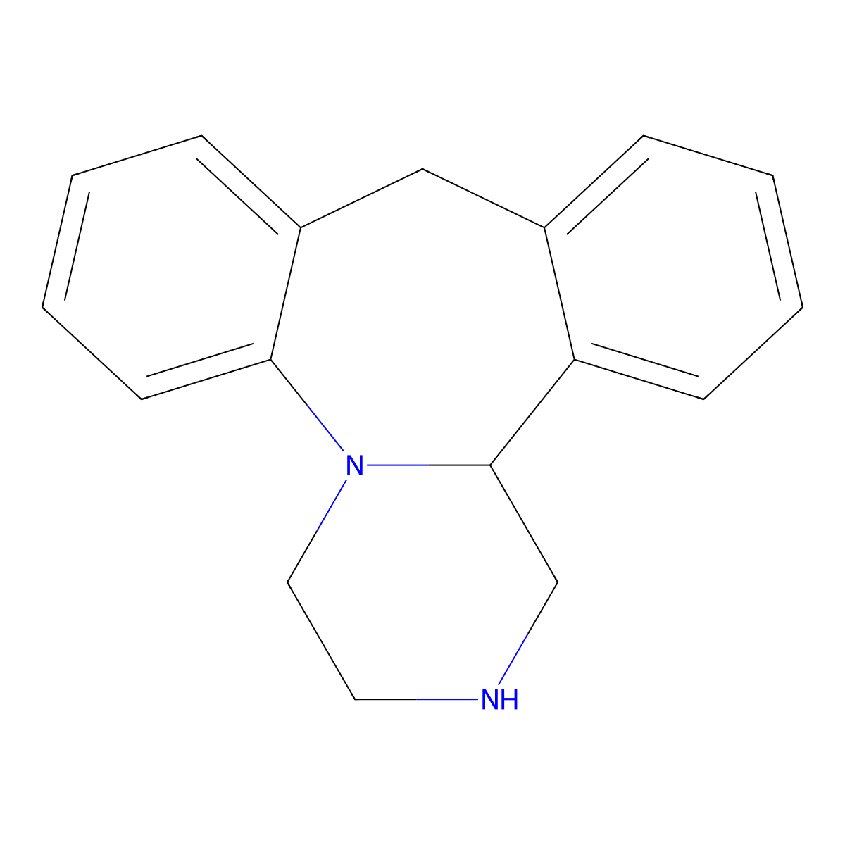 Desmethylmianserin molecular structure, CAS 71936-92-0