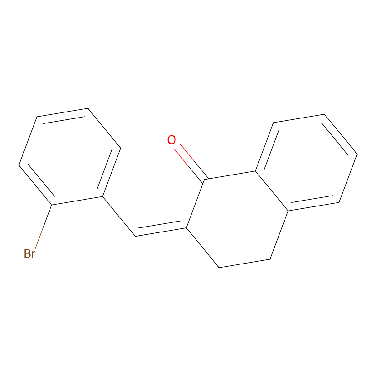 1(2H)-Naphthalenone, 2-[(2-bromophenyl)methylene]-3,4-dihydro- molecular structure, CAS 71940-70-0