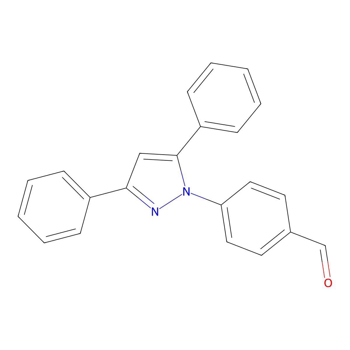 4-(3,5-Diphenylpyrazolyl)benzaldehyde molecular structure, CAS 71945-17-0