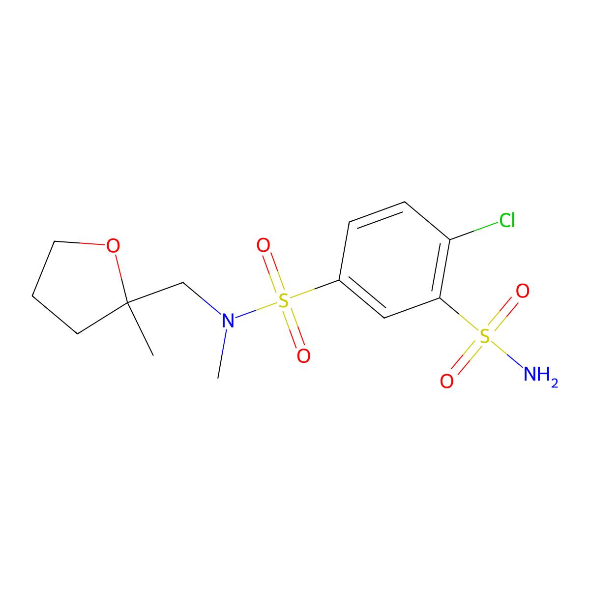 Mefruside molecular structure, CAS 7195-27-9