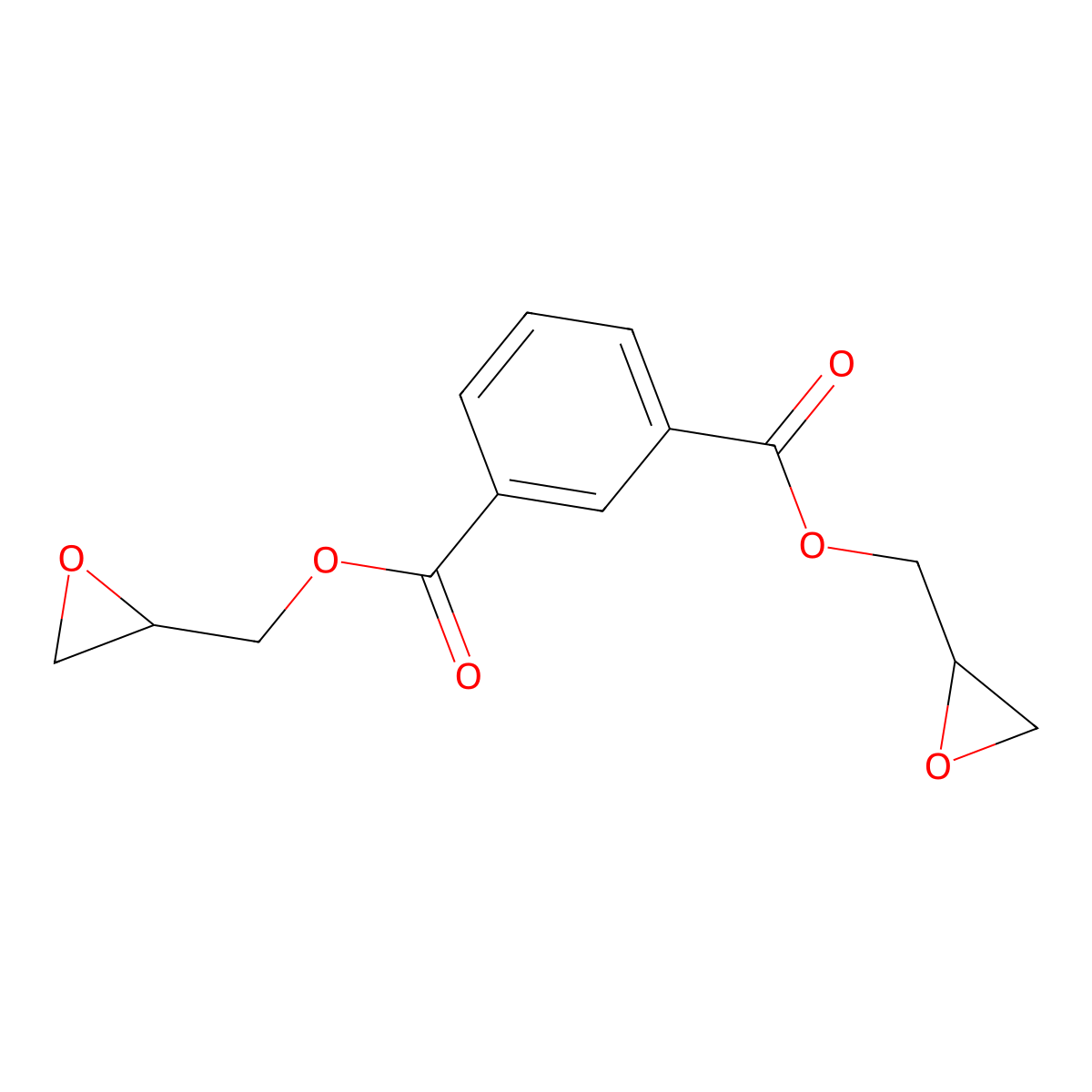 Diglycidyl isophthalate molecular structure, CAS 7195-43-9