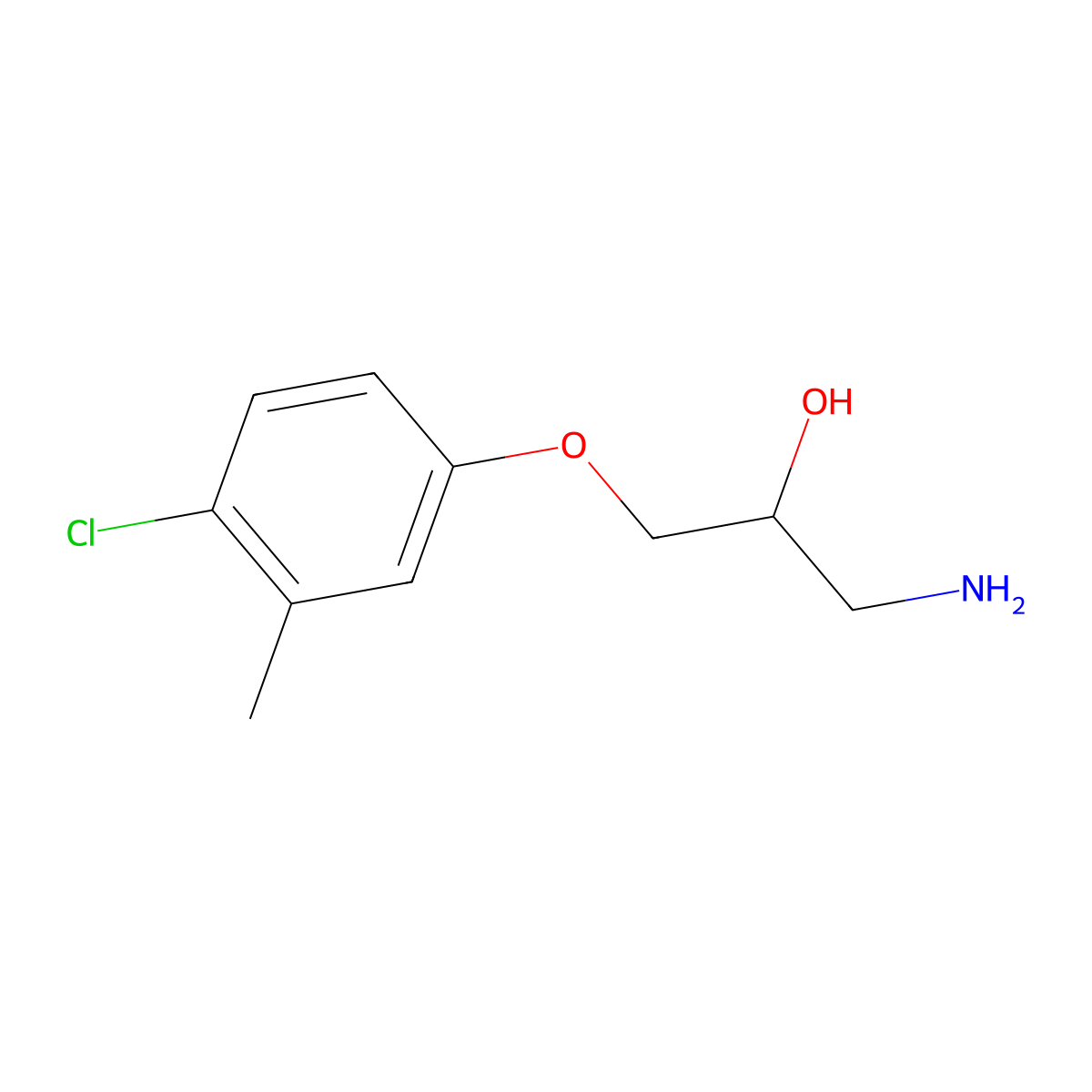 1-Amino-3-(4-chloro-3-methylphenoxy)propan-2-ol molecular structure, CAS 71954-32-0