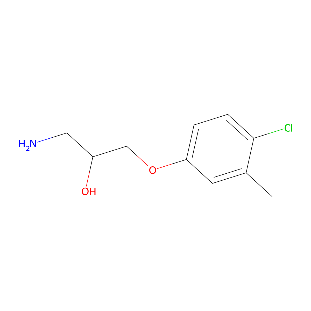 1-Amino-3-(4-chloro-3-methylphenoxy)propan-2-ol molecular structure, CAS 71954-32-0