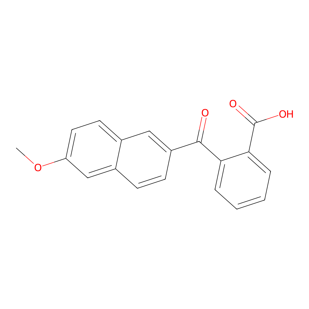 Benzoic acid, 2-((6-methoxy-2-naphthalenyl)carbonyl)- molecular structure, CAS 71964-75-5