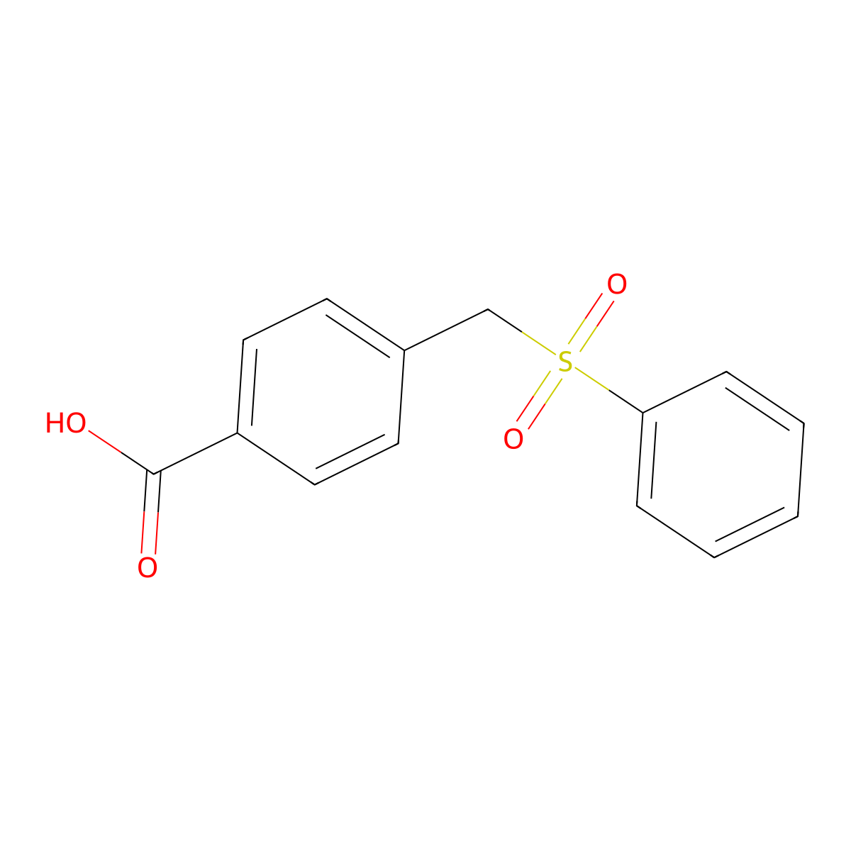 4-[(Benzenesulfonyl)methyl]benzoic acid molecular structure, CAS 71964-92-6