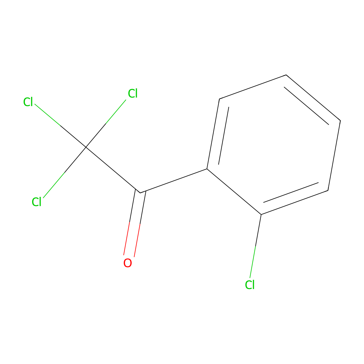 Acetophenone, tetrachloro derivative molecular structure, CAS 71964-98-2
