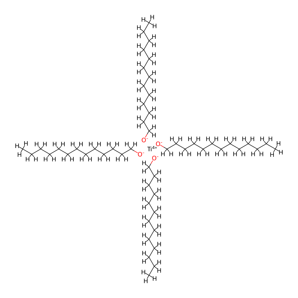 1-Tridecanol, titanium(4+) salt (4:1) molecular structure, CAS 71965-16-7