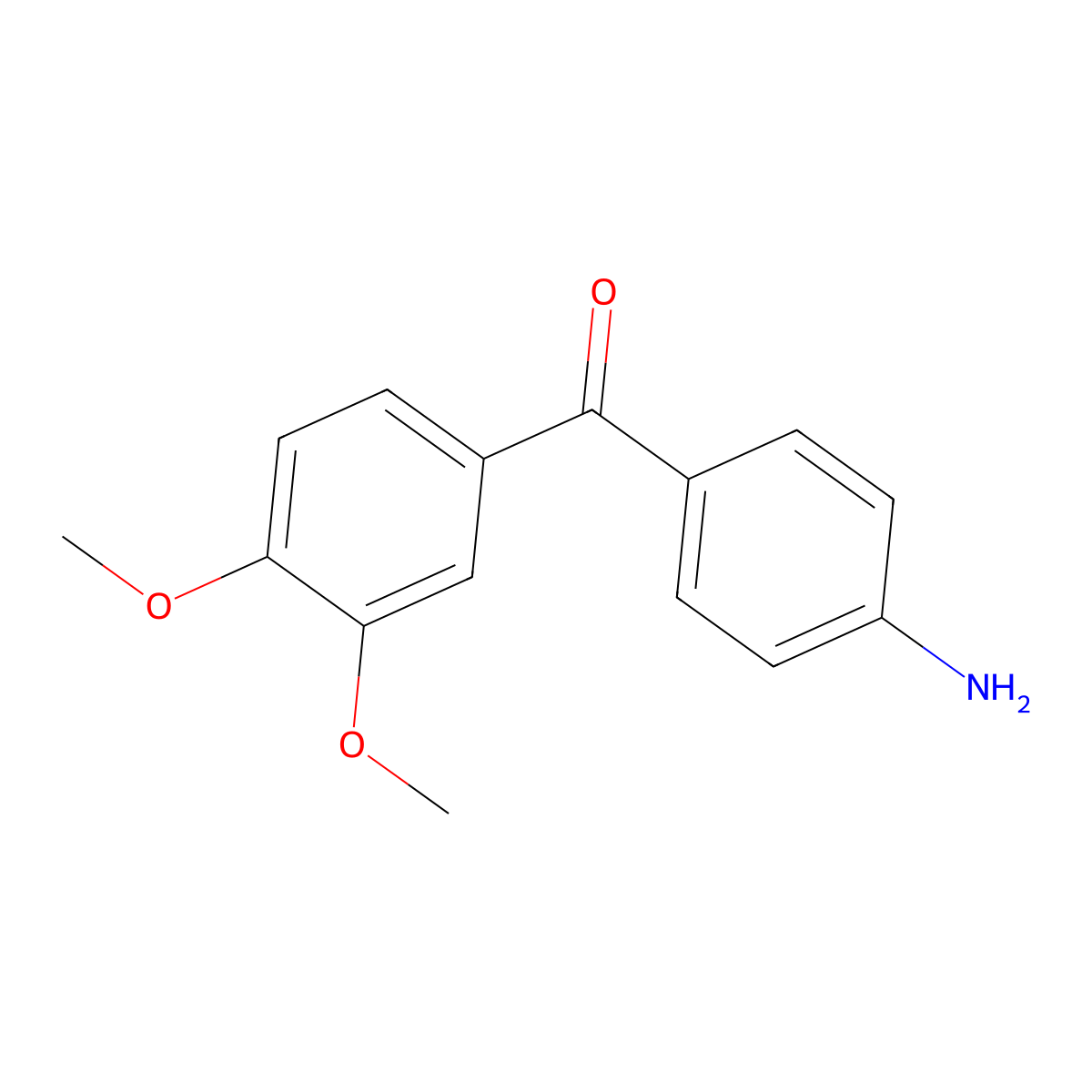(4-Aminophenyl)(3,4-dimethoxyphenyl)methanone molecular structure, CAS 71969-32-9