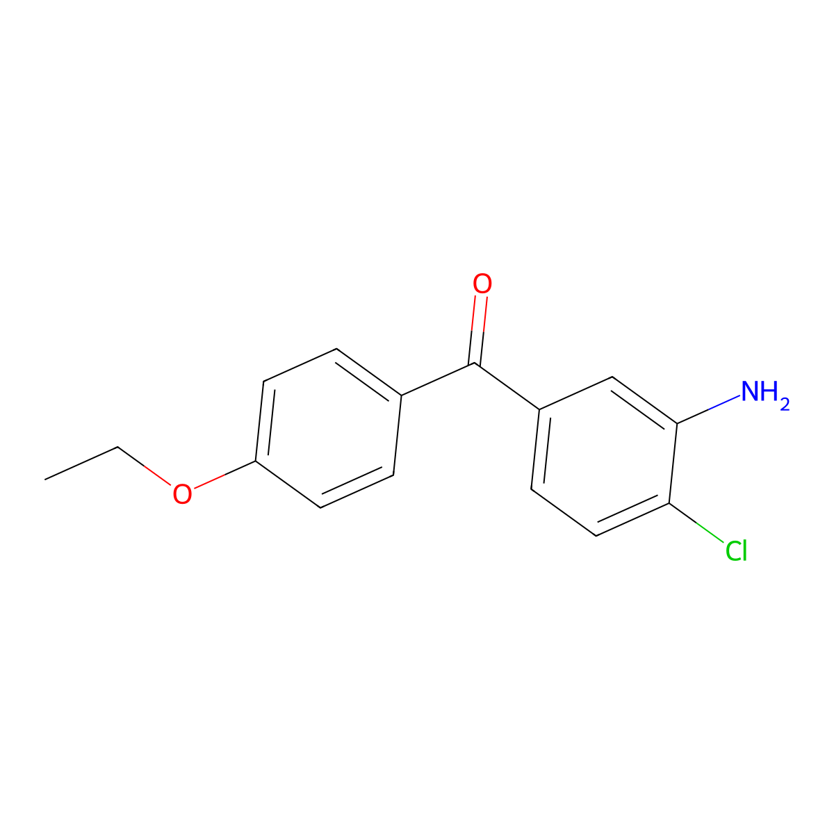 (3-Amino-4-chlorophenyl)(4-ethoxyphenyl)methanone molecular structure, CAS 71969-41-0