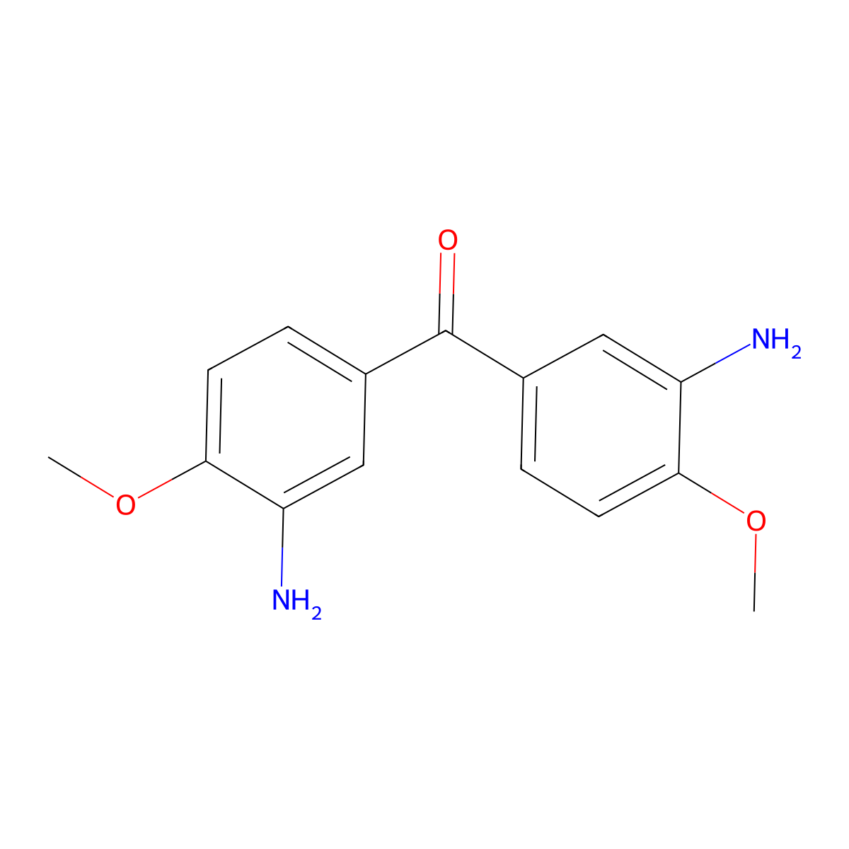 Bis(3-amino-4-methoxyphenyl)methanone molecular structure, CAS 71969-51-2