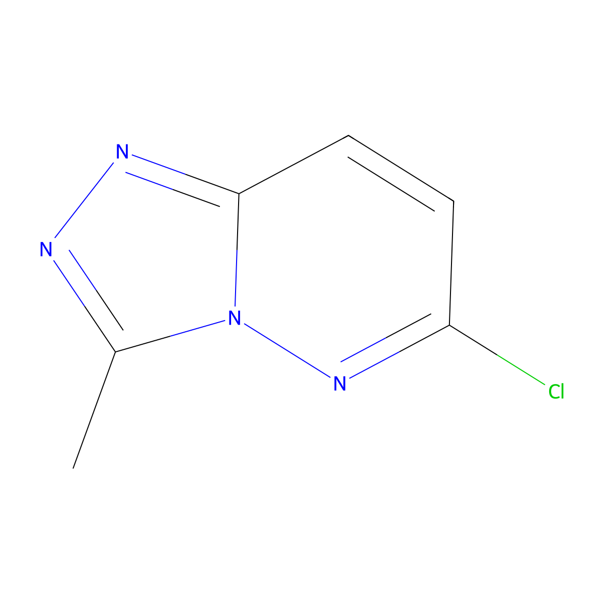 6-Chloro-3-methyl-(1,2,4)triazolo(4,3-b)pyridazine molecular structure, CAS 7197-01-5