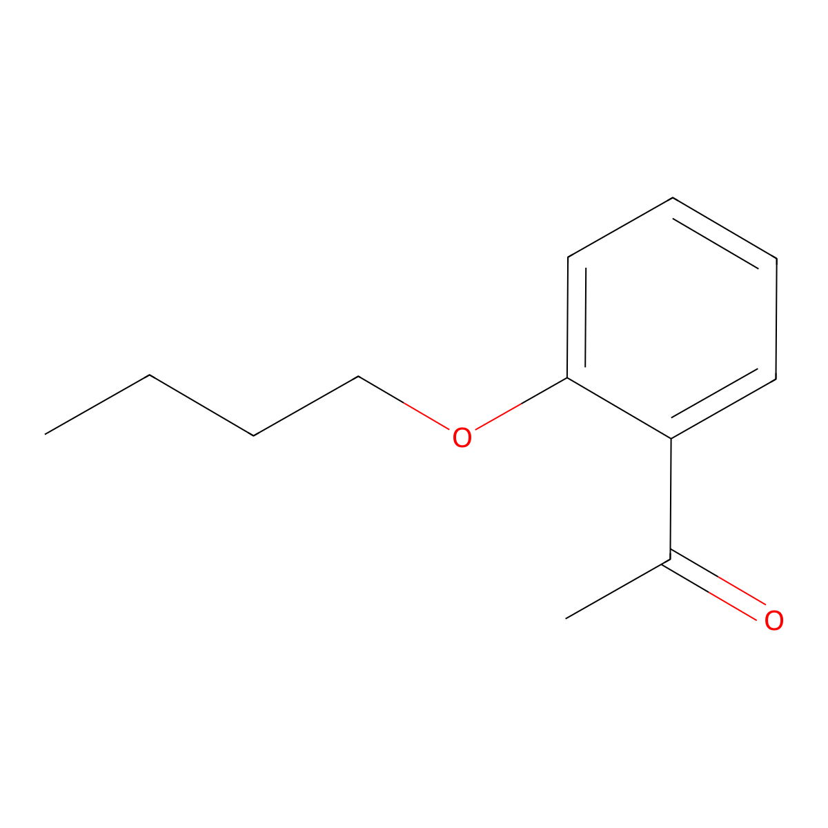 1-(2-Butoxyphenyl)ethanone molecular structure, CAS 7197-02-6