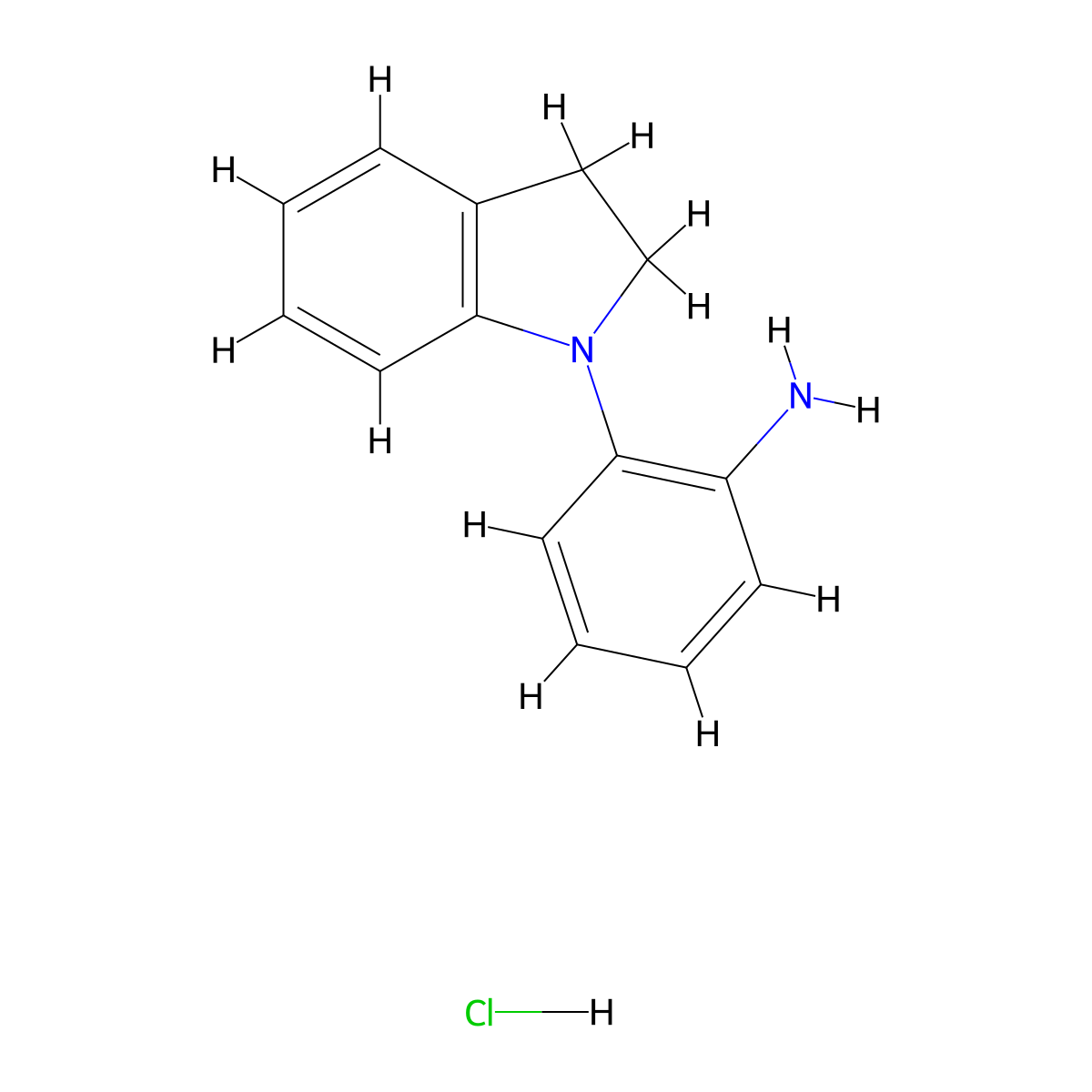 2-(2,3-dihydro-1H-indol-1-yl)aniline hydrochloride molecular structure, CAS 71971-47-6