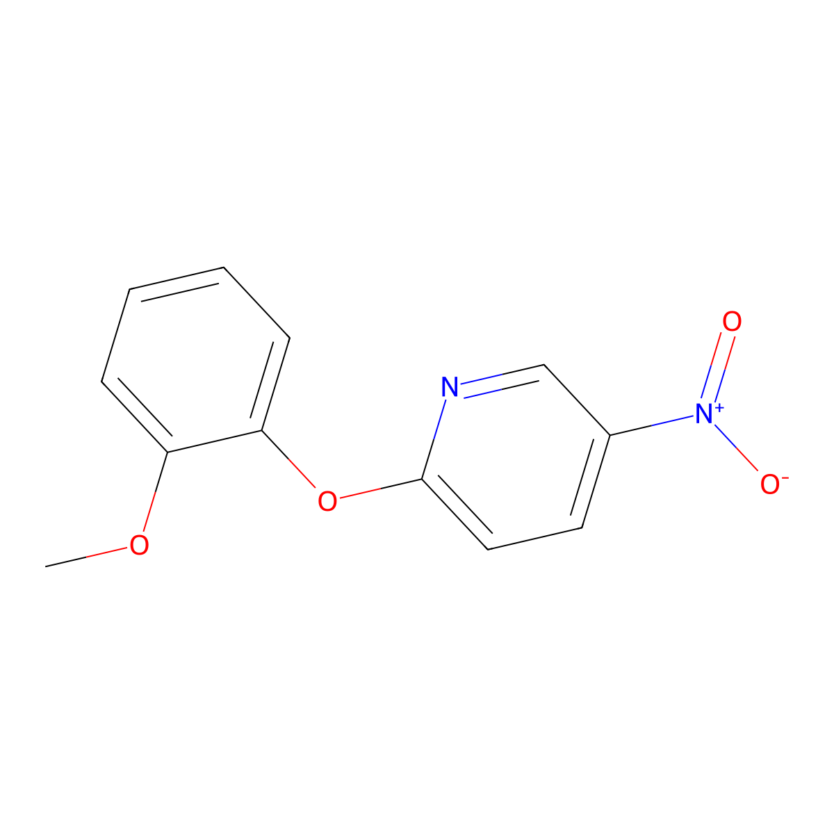 2-(2-Methoxyphenoxy)-5-nitropyridine molecular structure, CAS 71973-02-9
