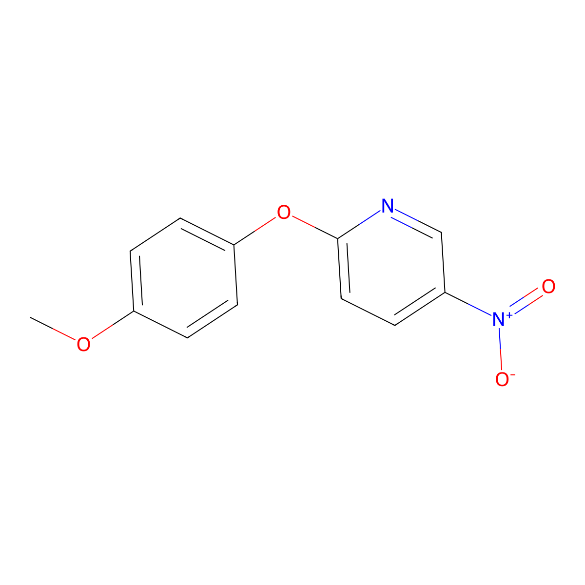 2-(4-Methoxyphenoxy)-5-nitropyridine molecular structure, CAS 71973-03-0