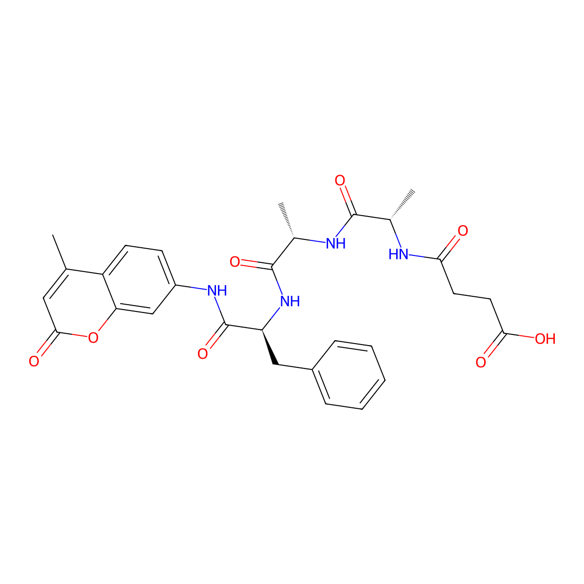Suc-Ala-Ala-Phe-AMC molecular structure, CAS 71973-79-0