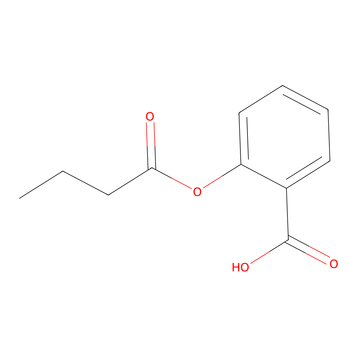 2-(1-Oxobutoxy)benzoic acid molecular structure, CAS 71974-02-2