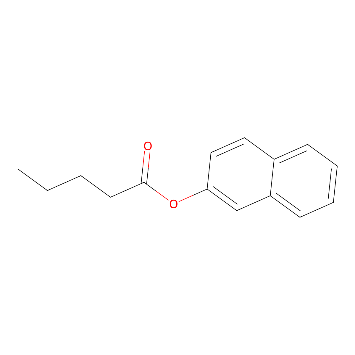 2-Naphthyl valerate molecular structure, CAS 71974-07-7
