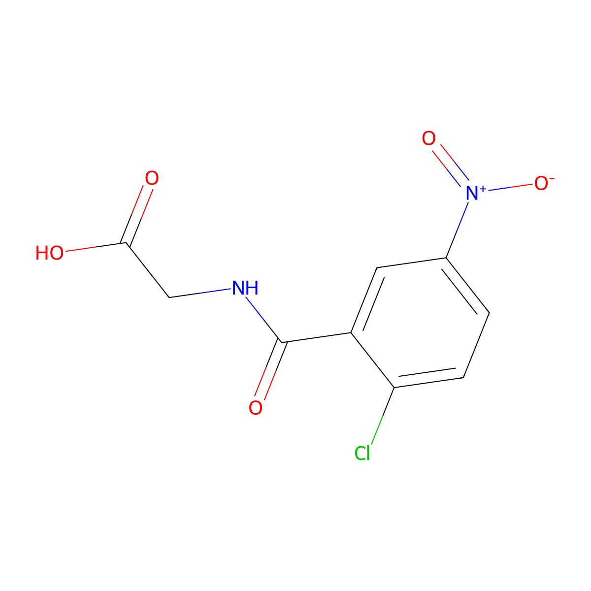 2-(2-Chloro-5-nitrobenzamido)acetic Acid molecular structure, CAS 71977-17-8