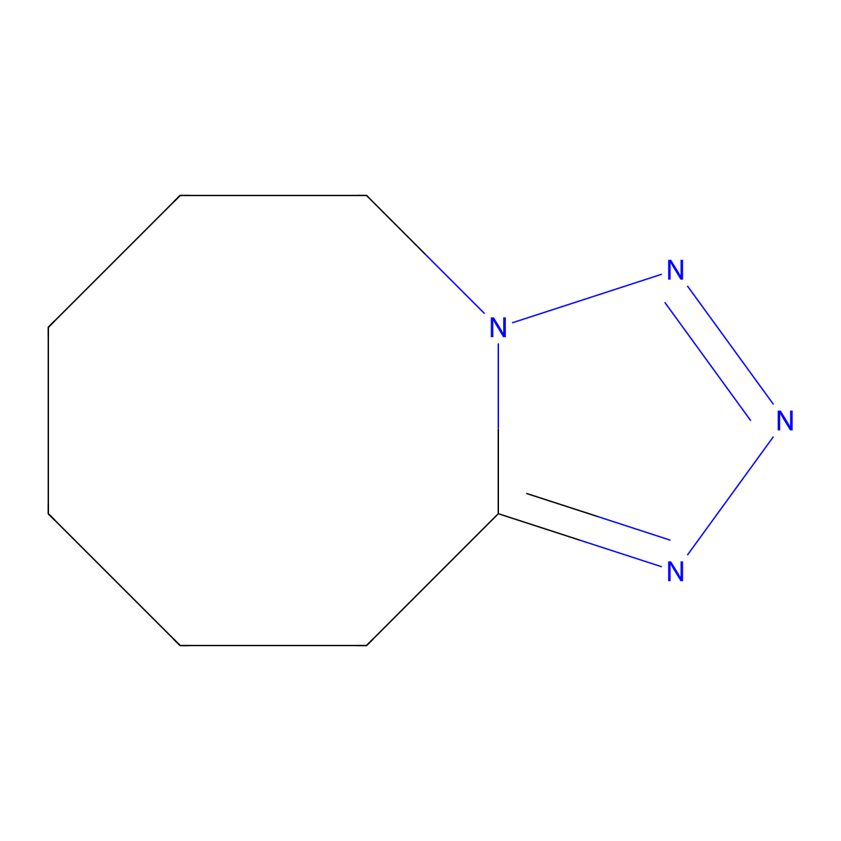5,6,7,8,9,10-Hexahydrotetrazolo(1,5-a)azocine molecular structure, CAS 7198-75-6