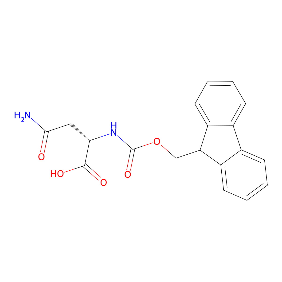 FMOC-L-asparagine molecular structure, CAS 71989-16-7