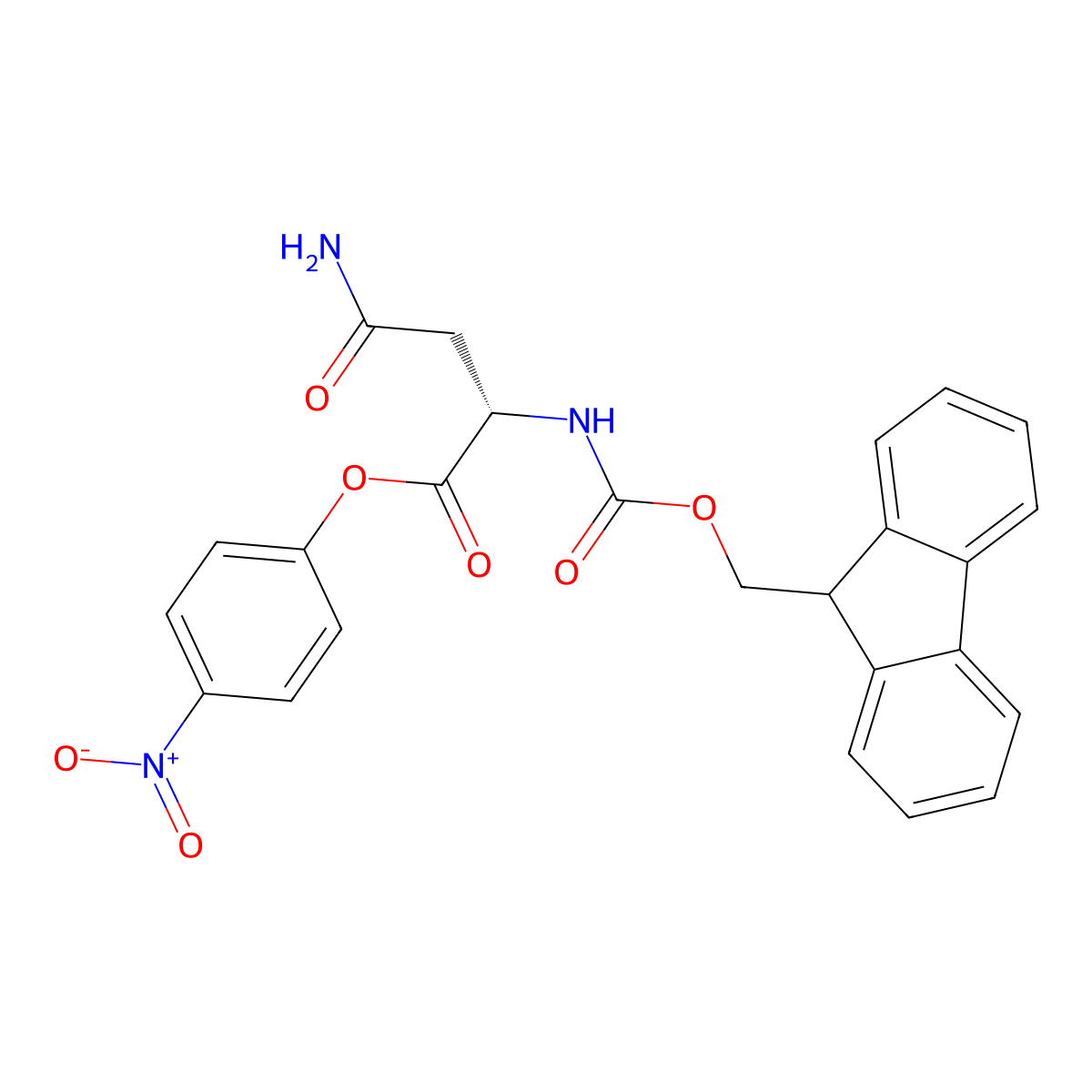 Fmoc-Asn-ONp molecular structure, CAS 71989-17-8