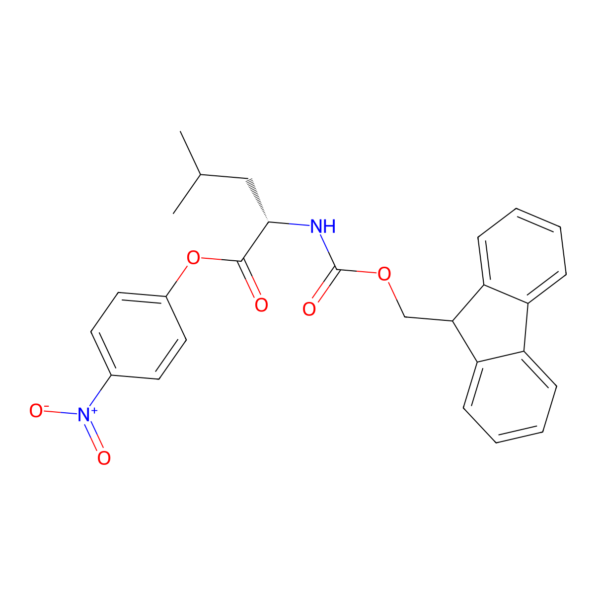 Fmoc-Leu-Onp molecular structure, CAS 71989-25-8