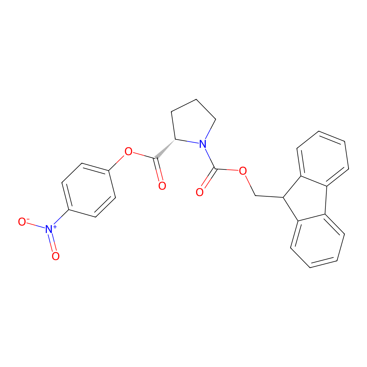 Fmoc-pro-onp molecular structure, CAS 71989-32-7