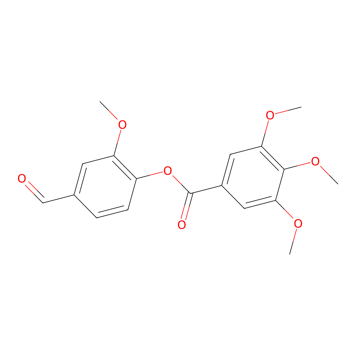 4-Formyl-2-methoxyphenyl 3,4,5-trimethoxybenzoate molecular structure, CAS 71989-95-2