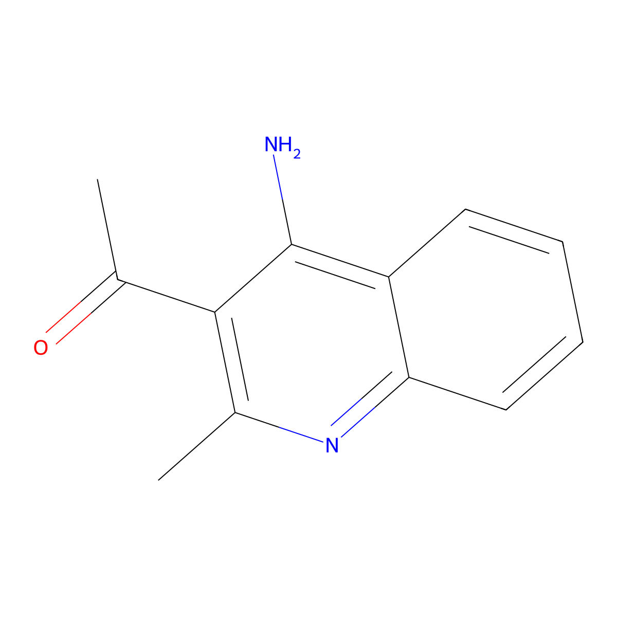 1-(4-Amino-2-methylquinolin-3-yl)ethanone molecular structure, CAS 71993-15-2
