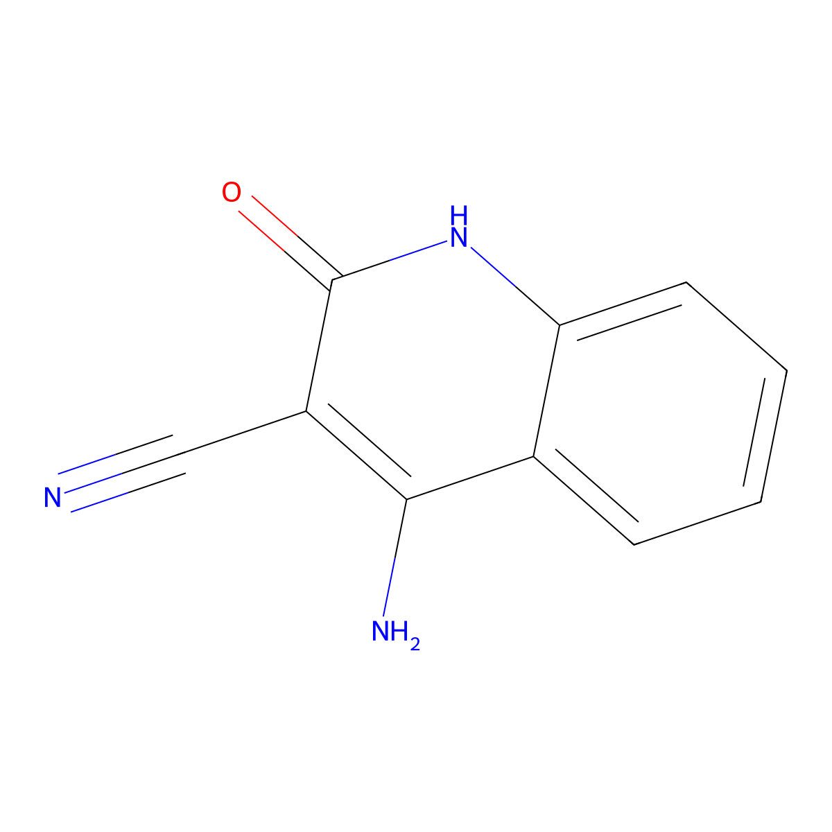4-Amino-2-oxo-1,2-dihydroquinoline-3-carbonitrile molecular structure, CAS 71993-20-9