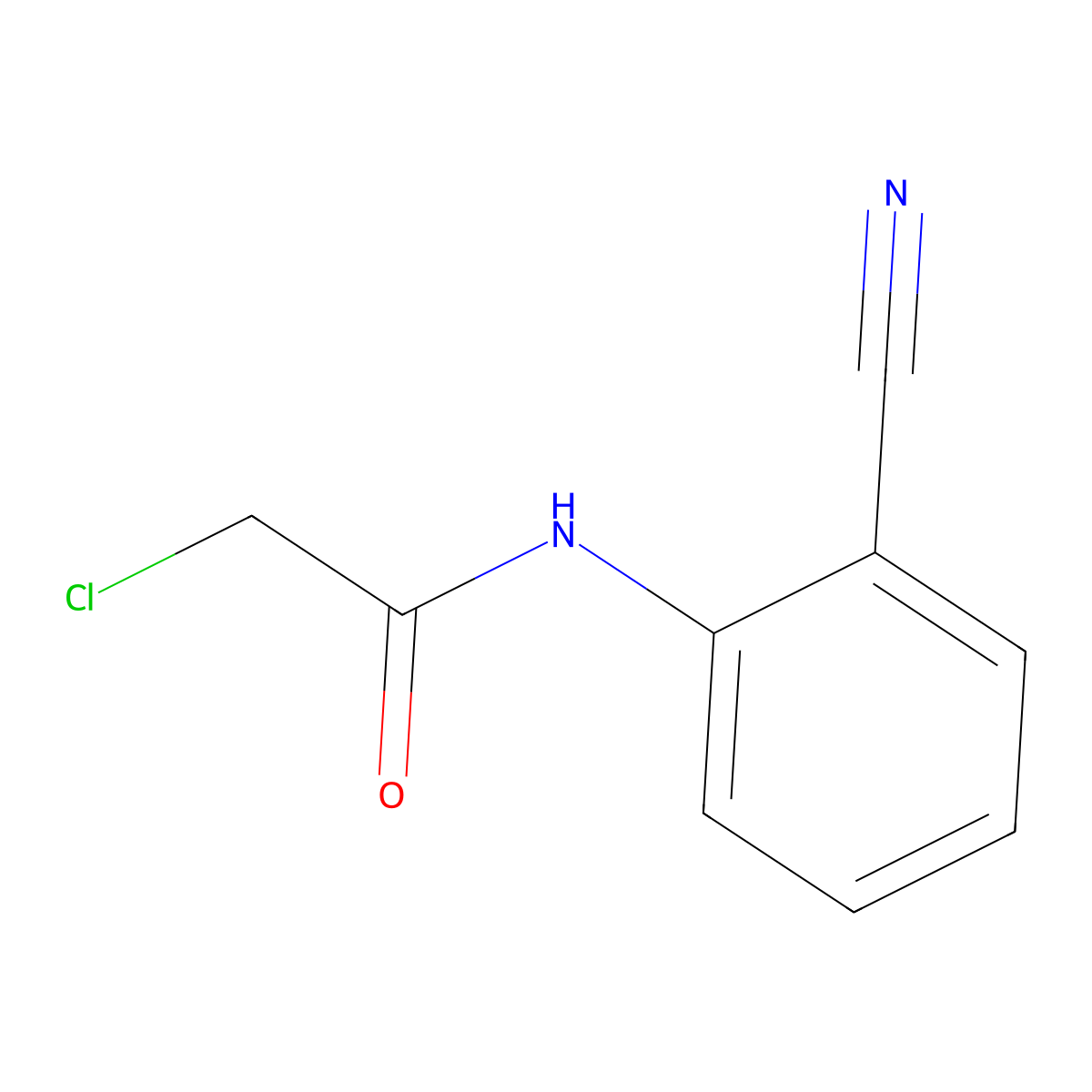 2-chloro-N-(2-cyanophenyl)acetamide molecular structure, CAS 71993-21-0