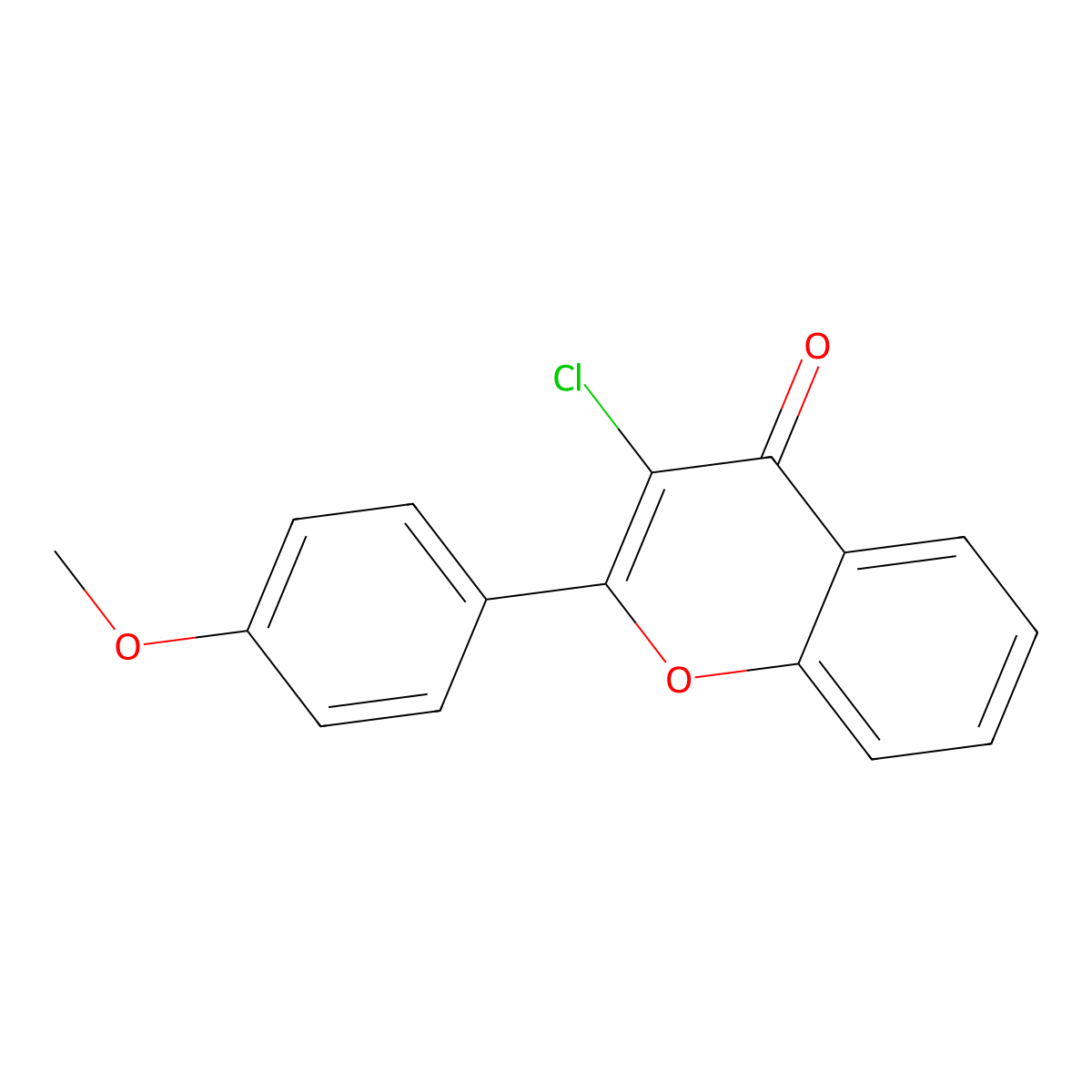 3-chloro-2-(4-methoxyphenyl)-4H-chromen-4-one molecular structure, CAS 71993-33-4