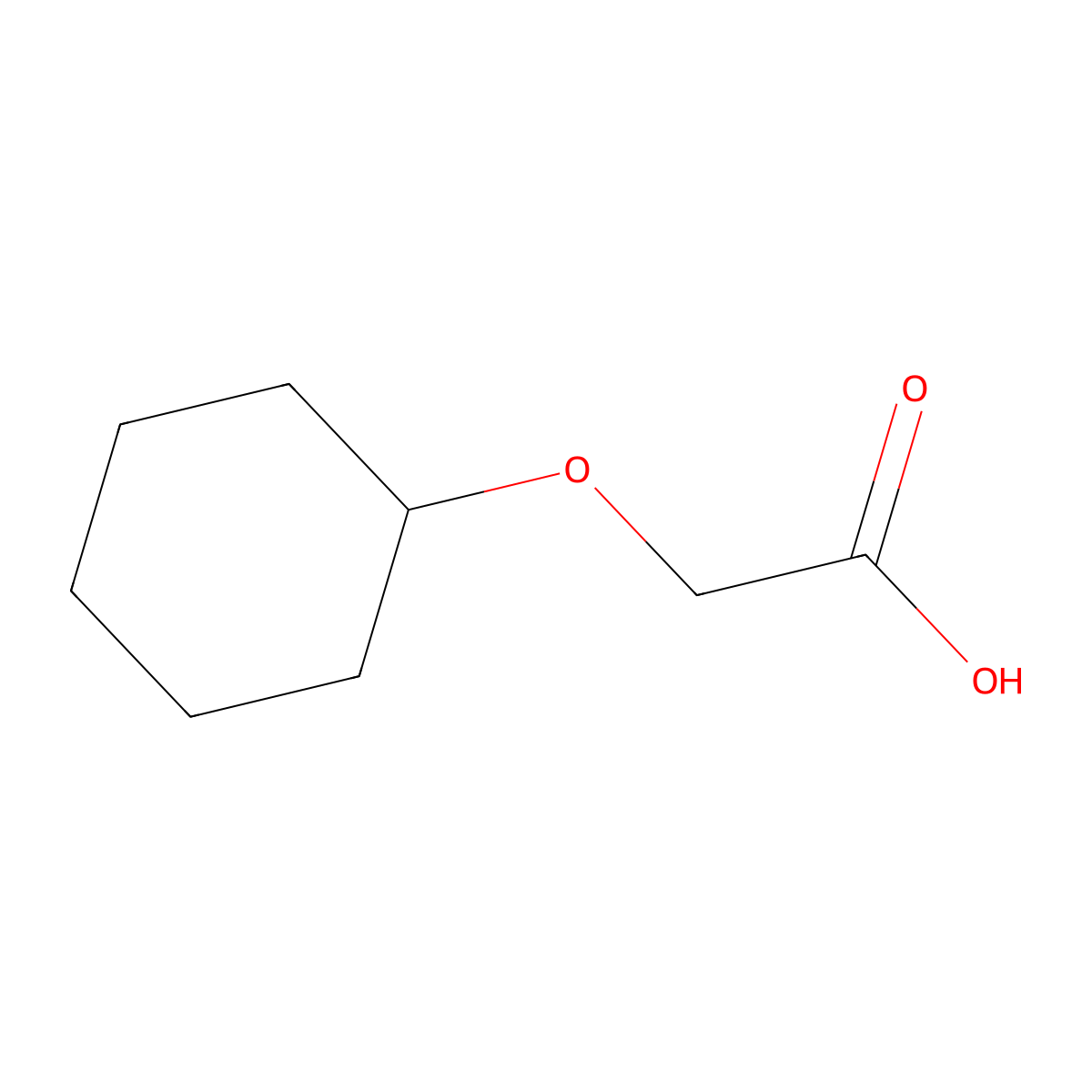 Cyclohexoxyacetic acid molecular structure, CAS 71995-54-5